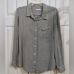 Beach Lunch Lounge Lightweight Flannel Shirt Sz L